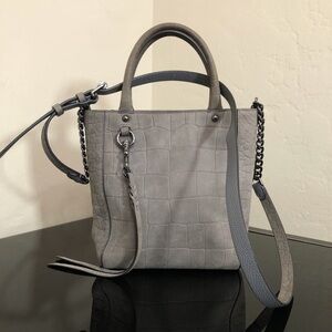 Rebecca Minkoff Gray Croc-Embossed Bag